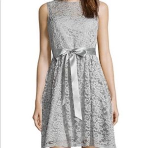 Simply Liliana Womens Size 12 Gray/Silver Lace Dress